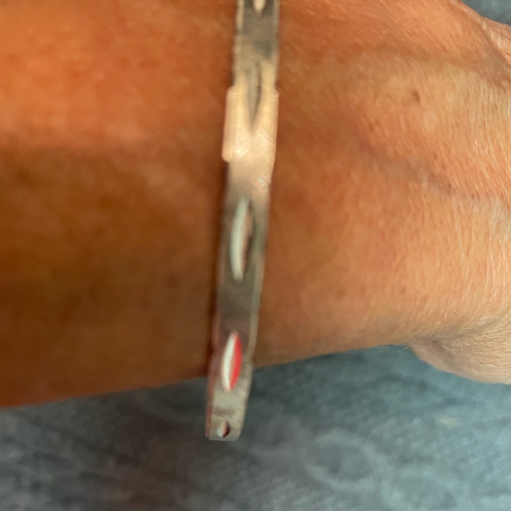 Sterling 925 Silver Patterned Bracelet - image 3